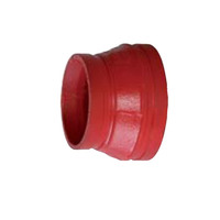 BETON RED REDUKCE 6" - 3"  - ocelolitinová koncovka 168,3 - 88,9 mm, lakovaná - červená