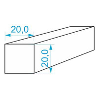 020/020-Q0060-259 PROFIL SILIKONOVÝ ČTVERCOVÝ - Bílý profil ze silikonou 60°shore