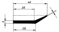 1832 profil tvaru "L" 40x27/3mm, EPDM 70ShA