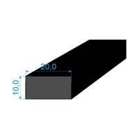 0596120 Pryžový profil 10x20mm, EPDM 70°Sh obdélníkový