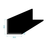05397032 profil tvaru "L", 35x35/3mm, EPDM 70ShA